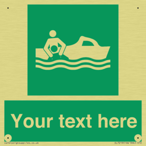 Custom sign safe condition Rescue boat